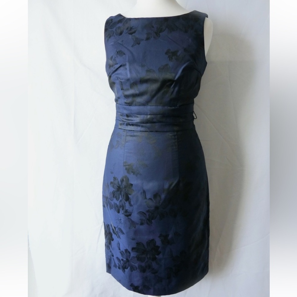 H&M Navy Floral Midi Dress